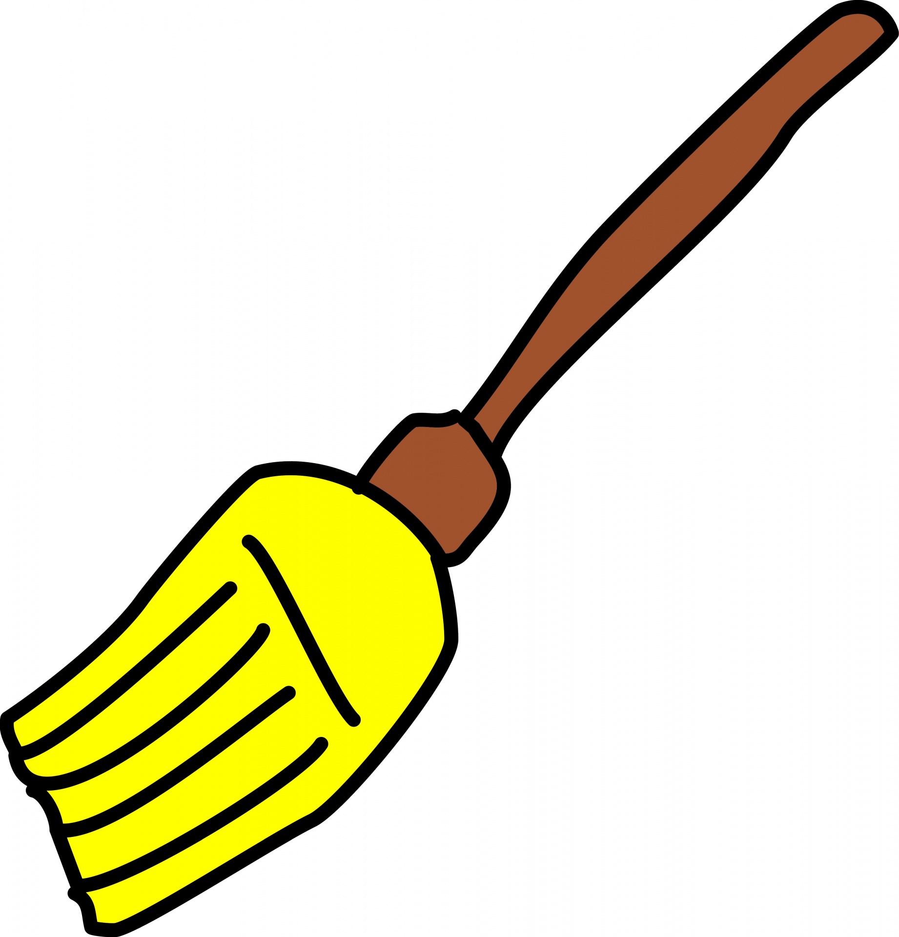 drawing broom yellow free photo