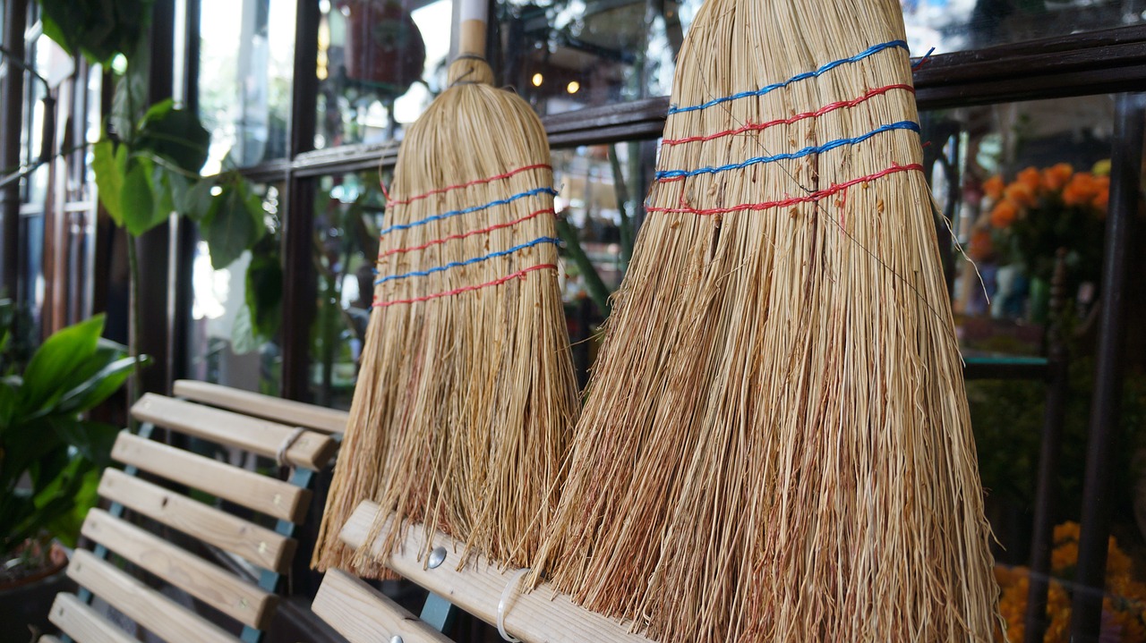brooms tired garden free photo