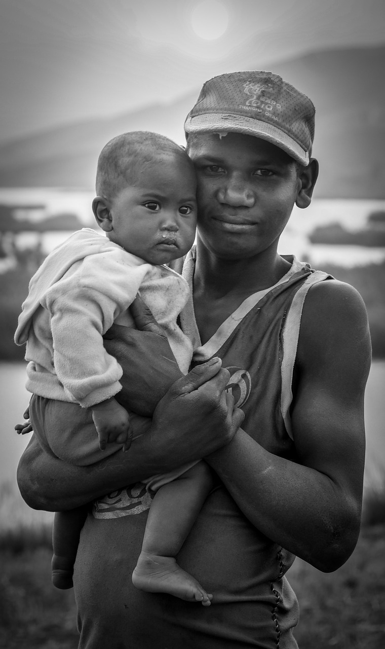 brothers black and white poverty free photo