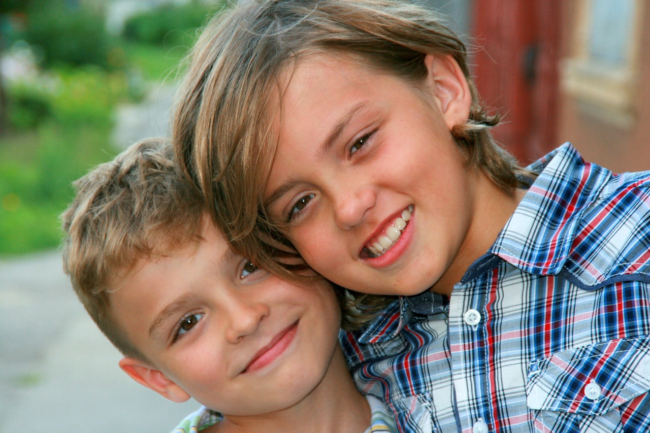 brothers portrait blond free photo