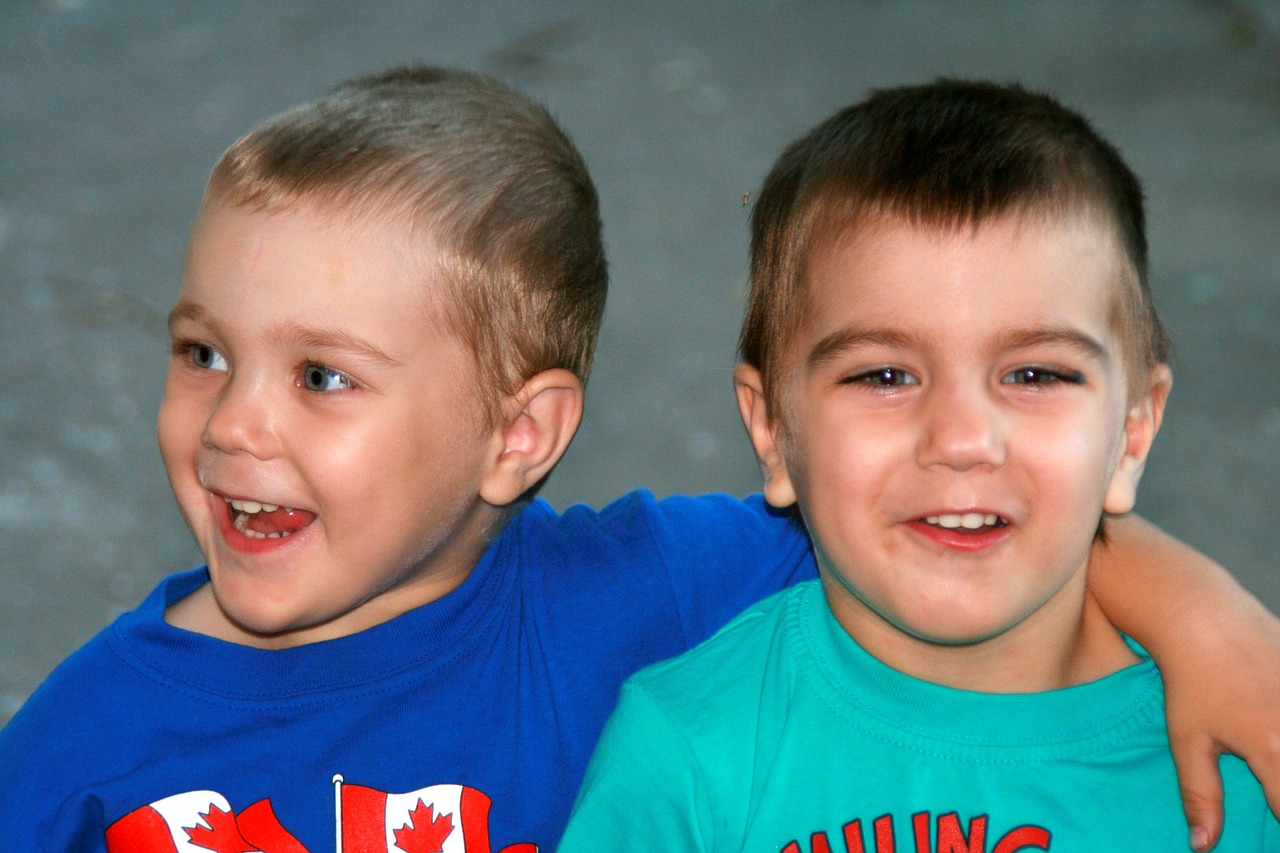 brothers twins portrait free photo