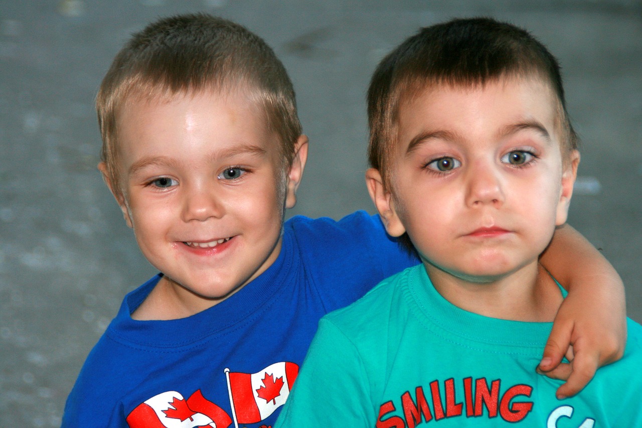 brothers twins portrait free photo