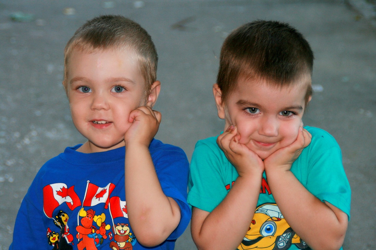 brothers twins portrait free photo