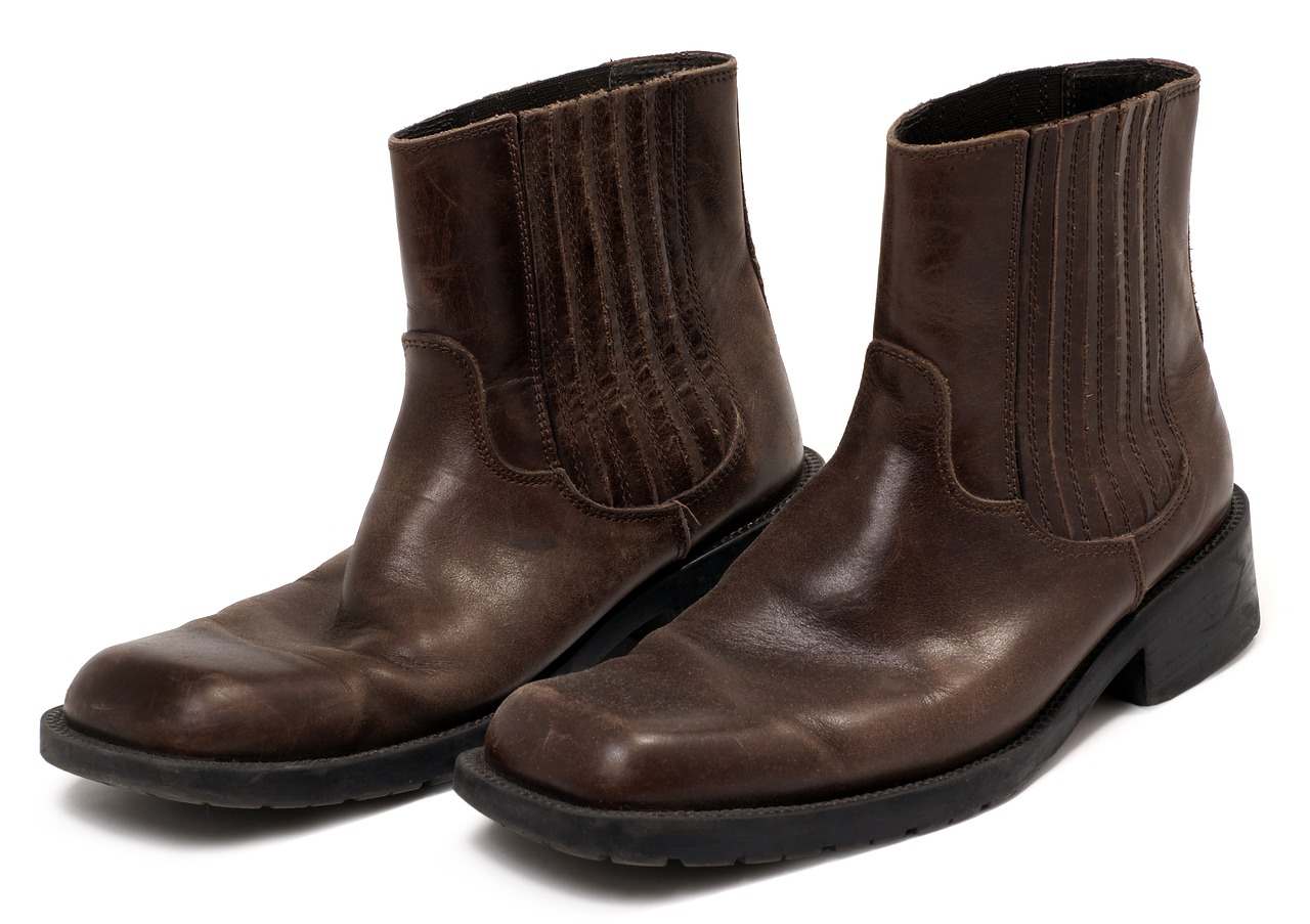 brown men's boots shoes free photo