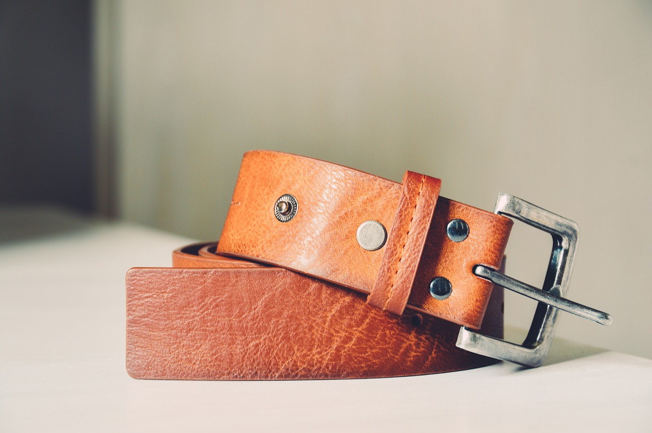 brown leather belt free photo