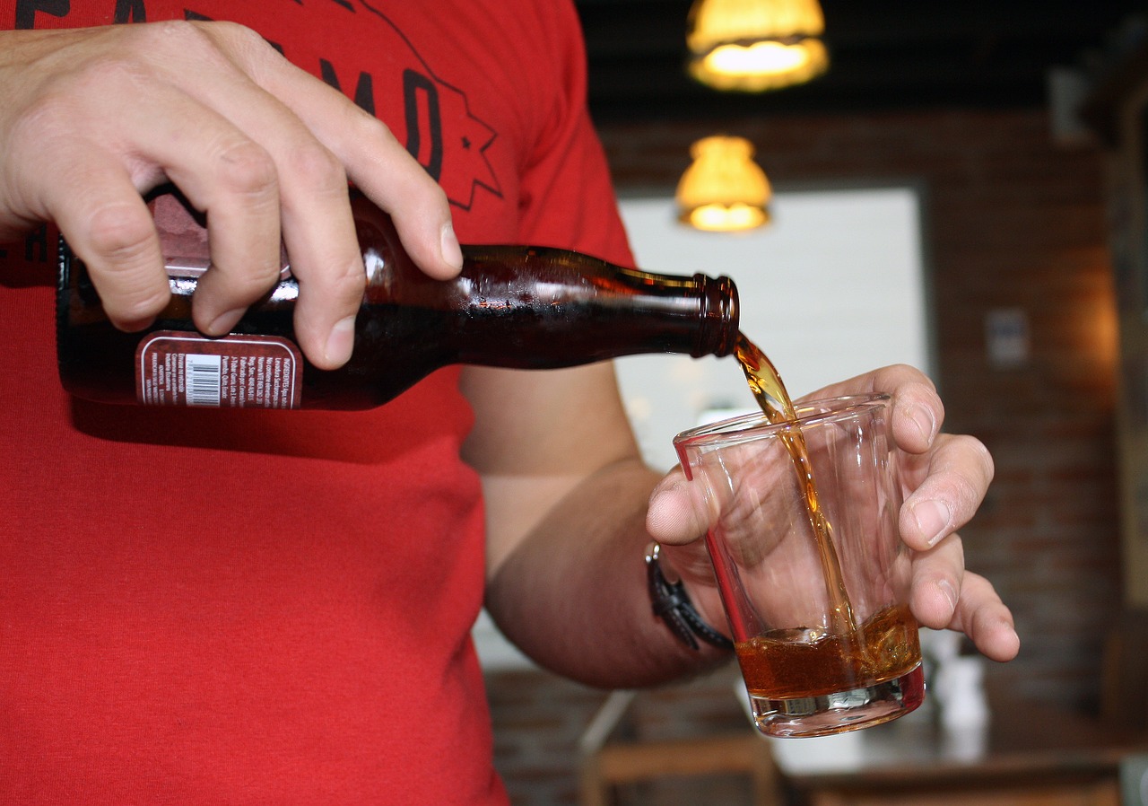 brown beer glass hand free photo