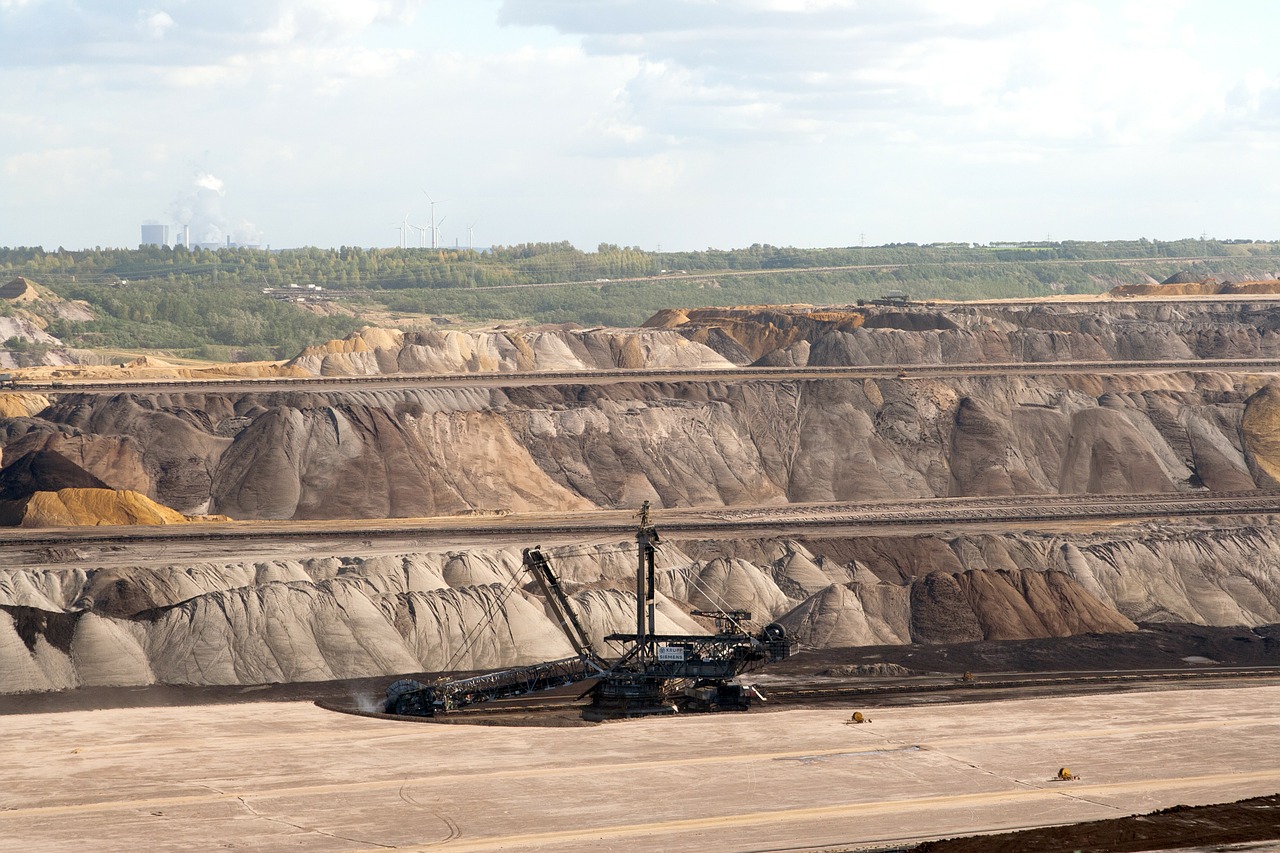 brown coal mining open pit mining coal mining free photo