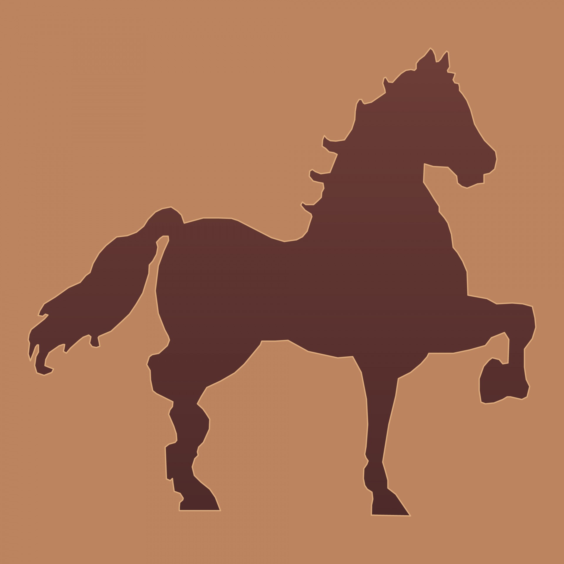 silhouette brown horse free photo