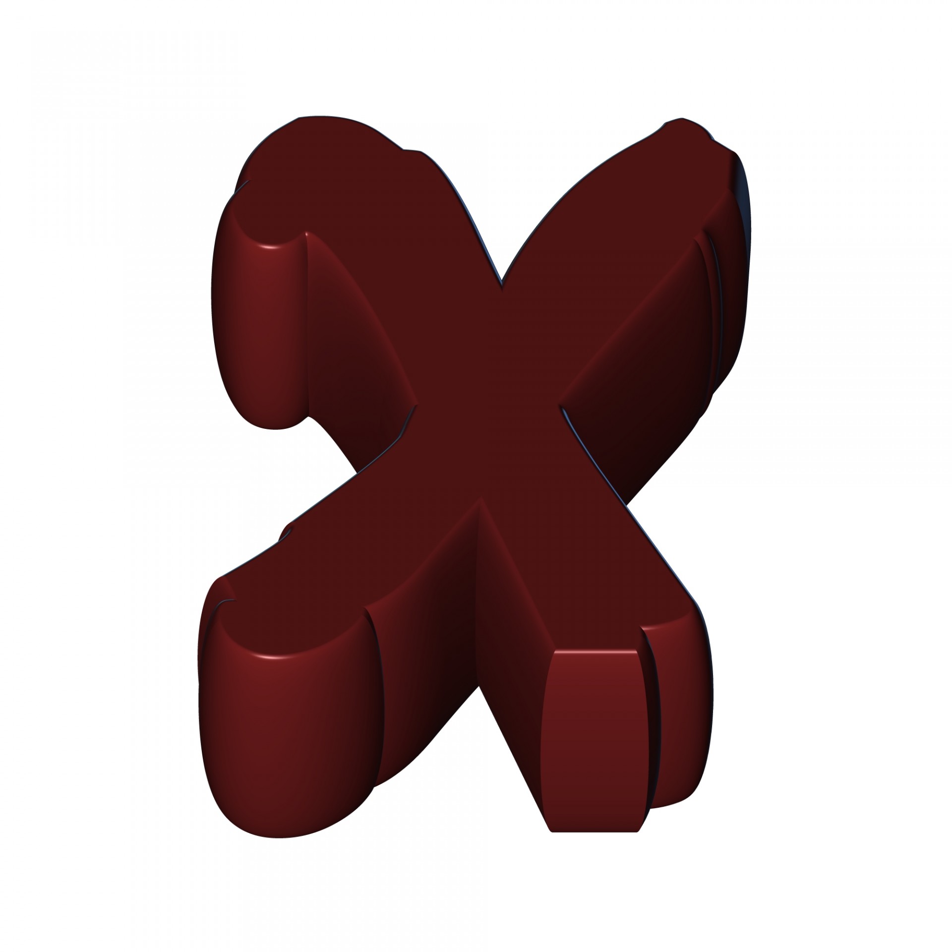 brown letter x 3d free photo