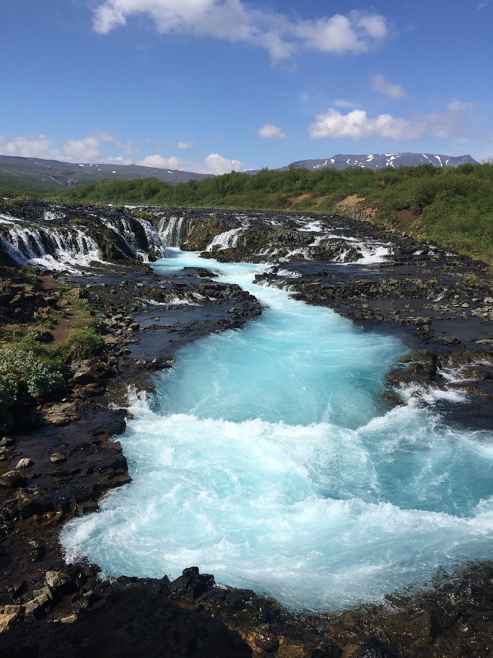 bruarfoss waterfall waterfall iceland free photo