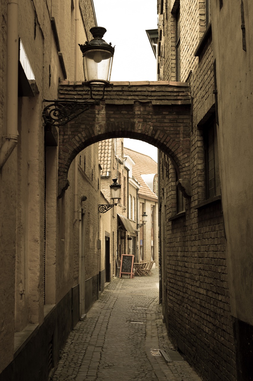 bruges romantic old town free photo