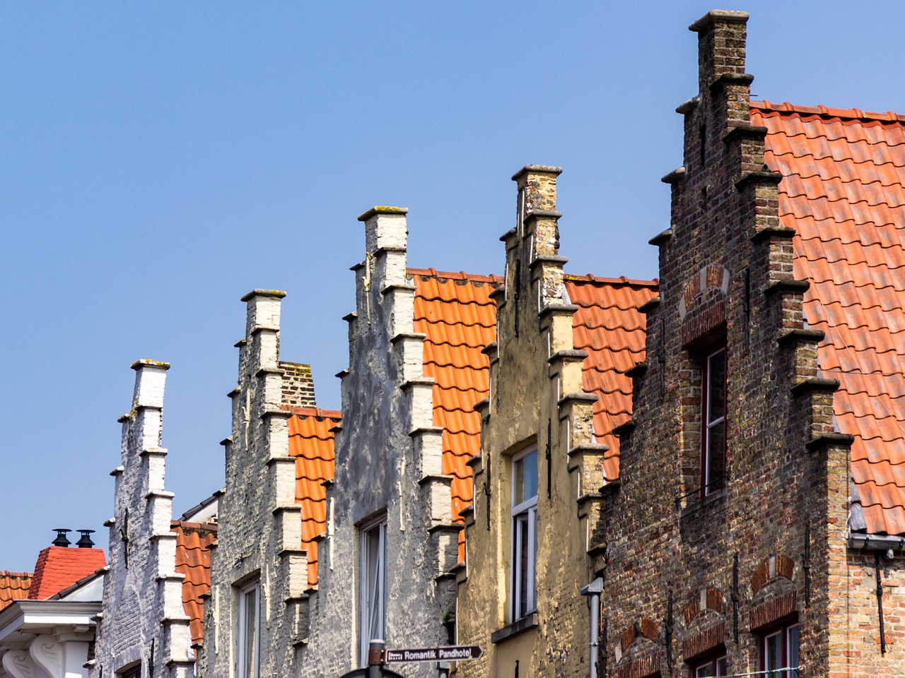 bruges belgium roofs free photo