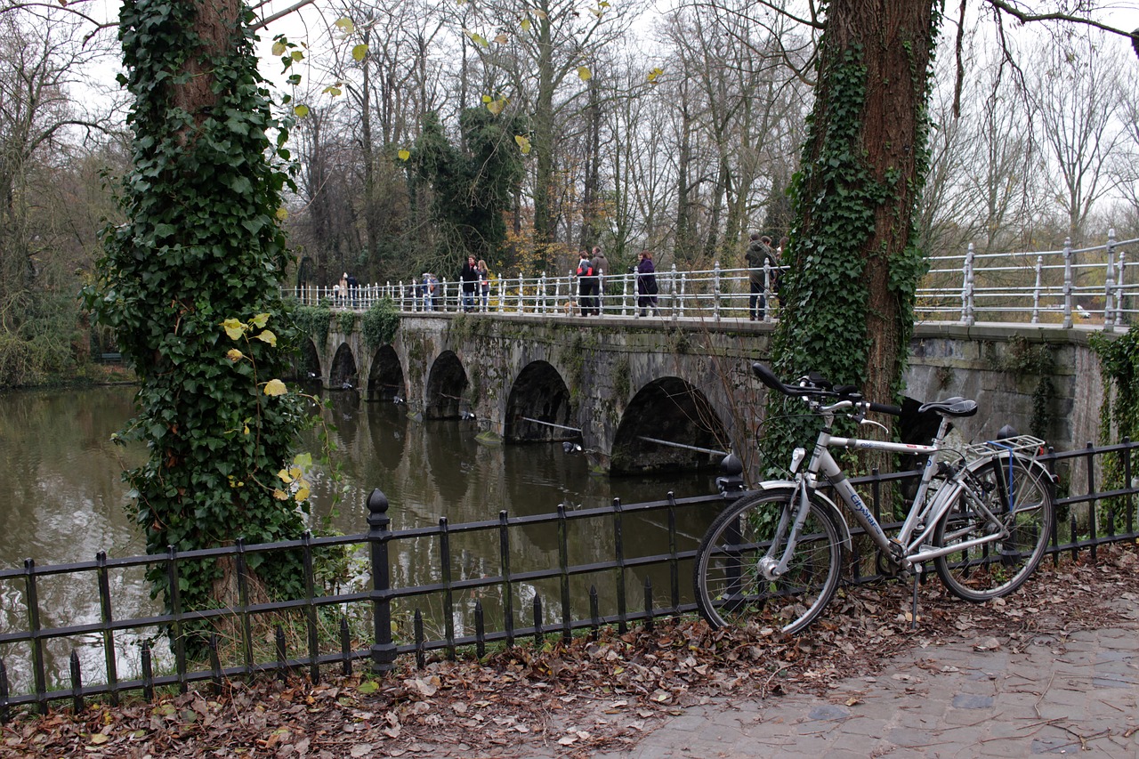 bruges bike bridge free photo