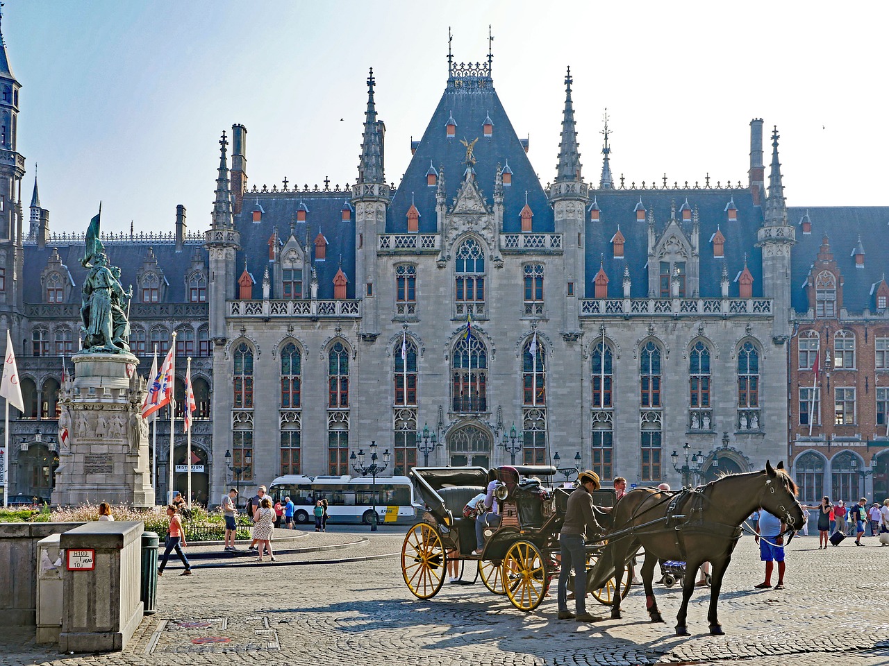 bruges large market centrum free photo