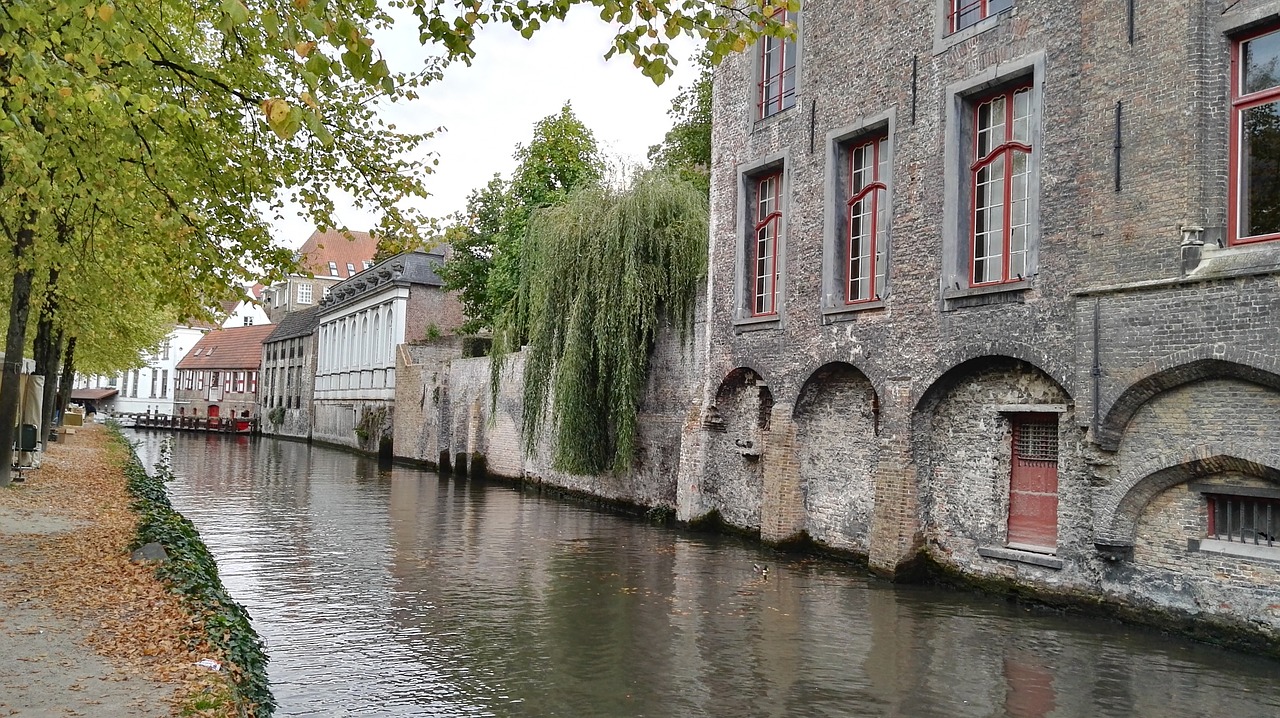 bruges channels belgium free photo