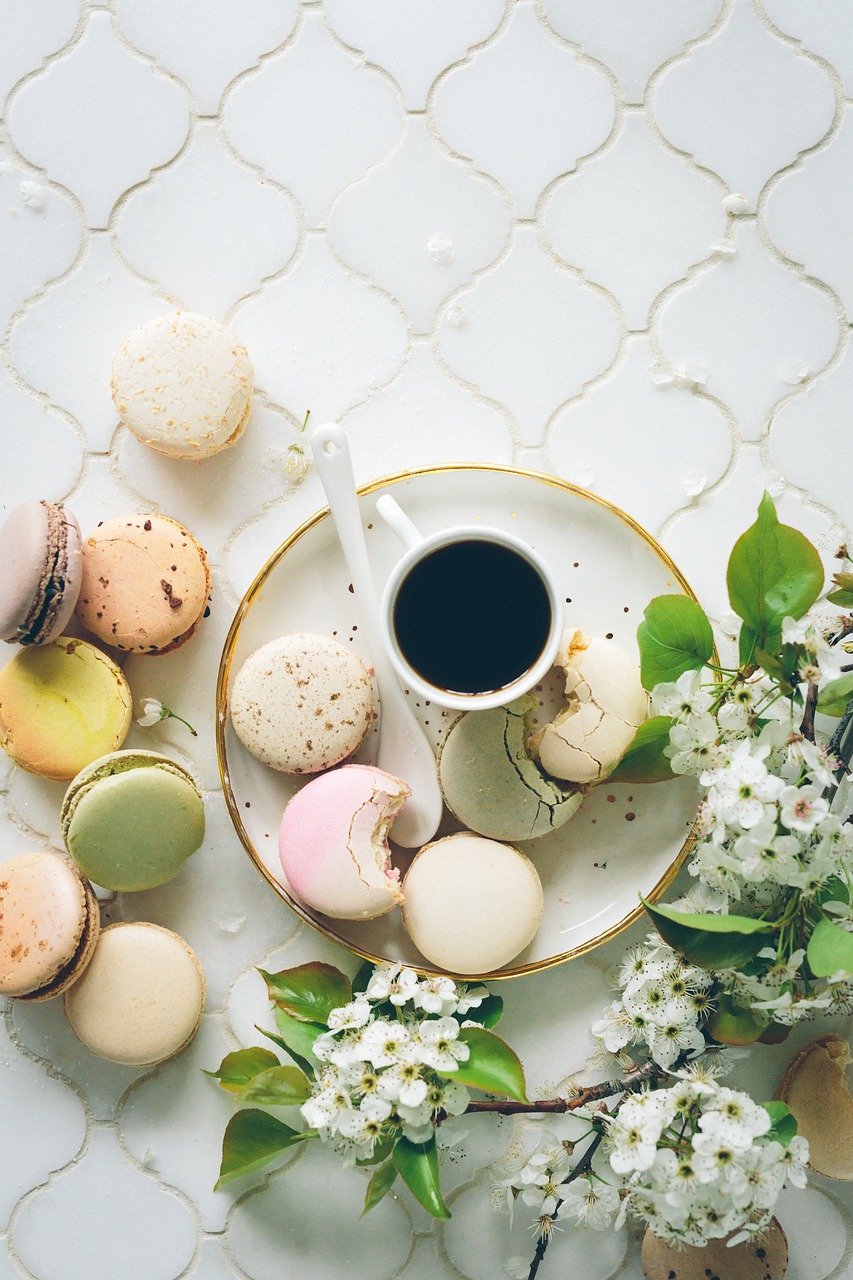 brunch macaroons tea free photo