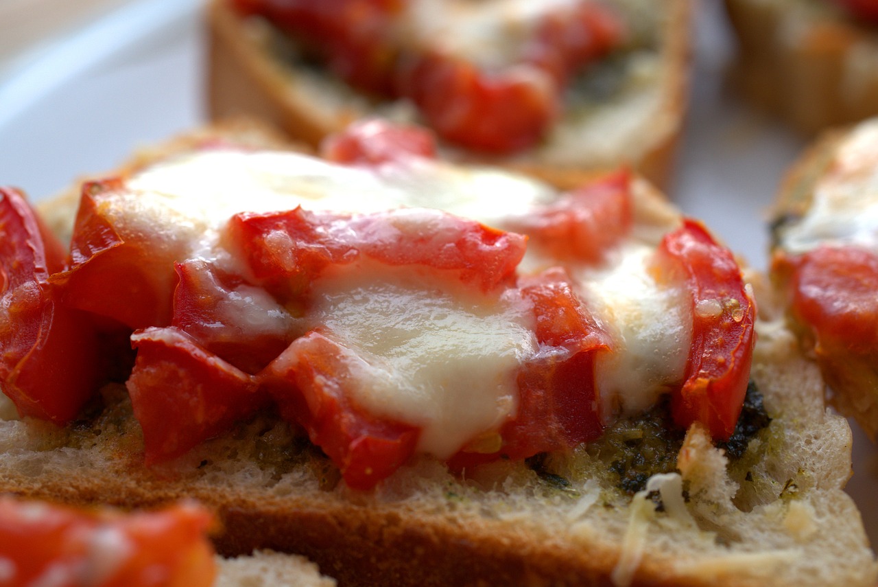 bruschetta  mozzarella  parmesan free photo