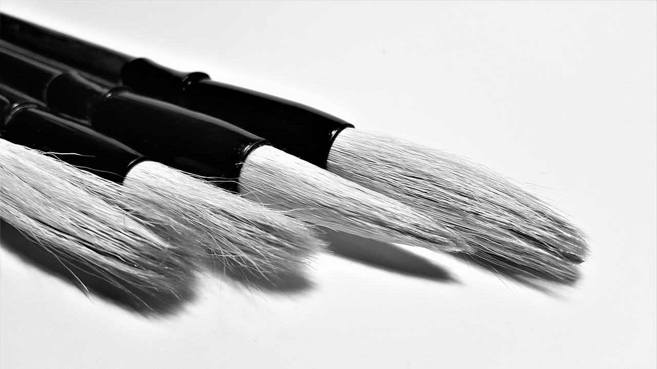 brush black art free photo