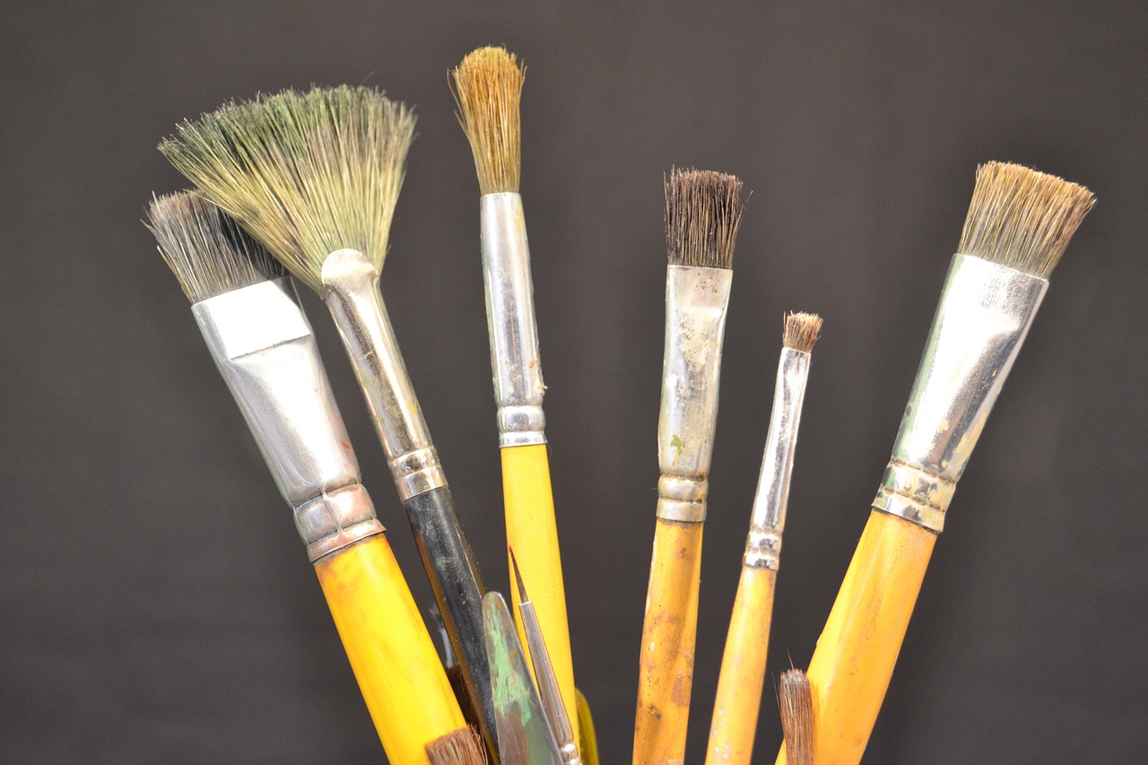 brushes painting art free photo