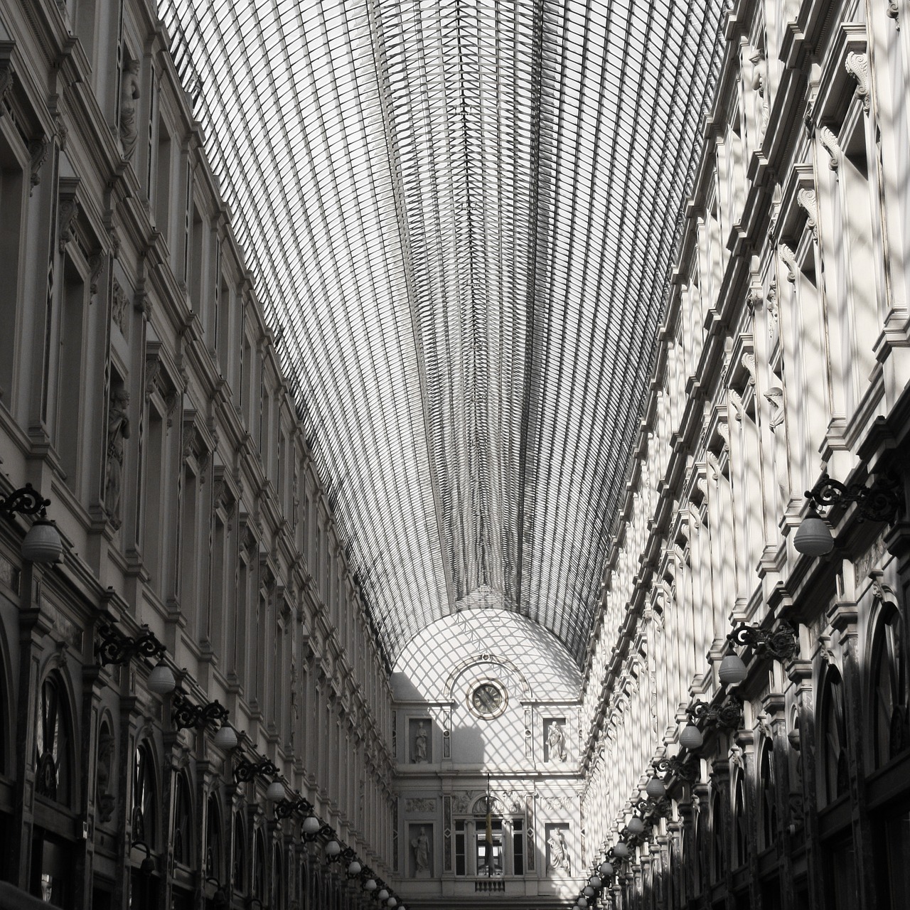 brussels gallery black and white free photo