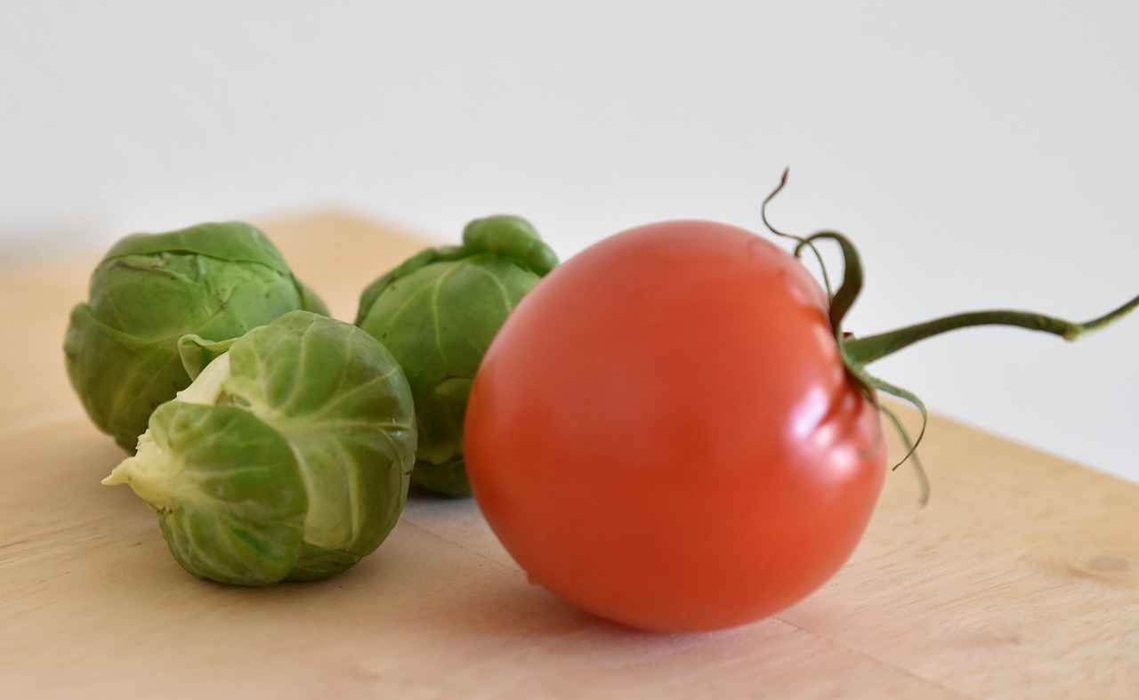 brussels sprout tomato healthy free photo