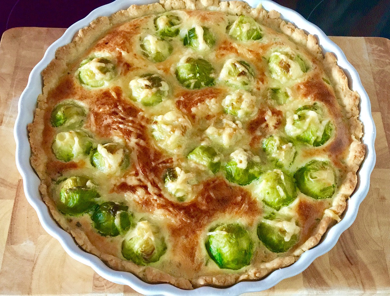brussels sprouts casserole shortcrust pastry free photo