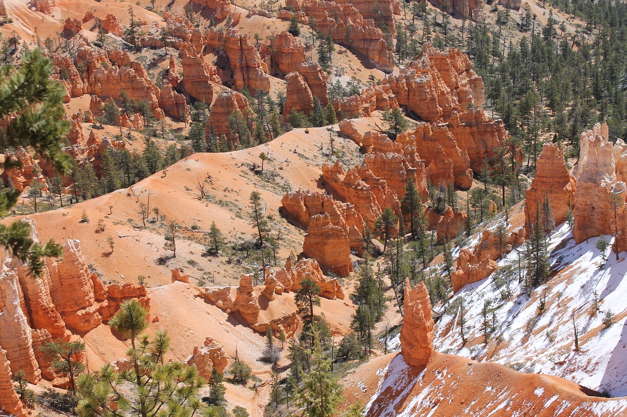 bryce canyon mountains red free photo