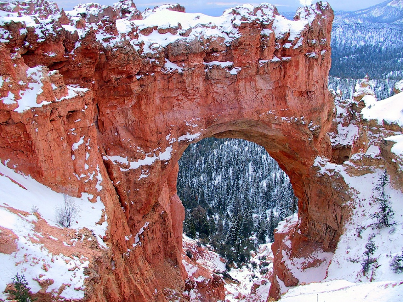 bryce canyon arch natural bridge free photo