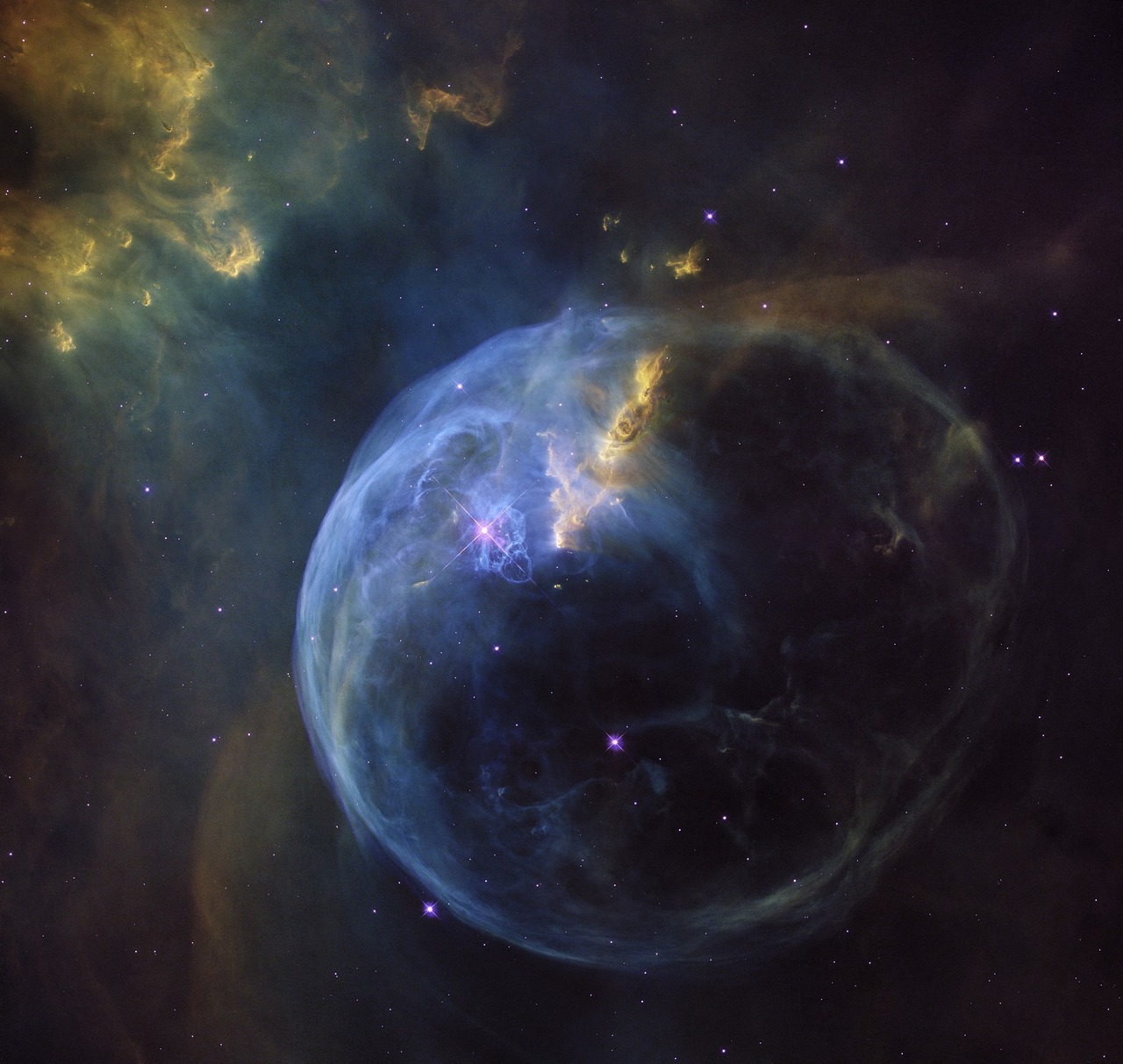 bubble nebula space ngc 7635 free photo