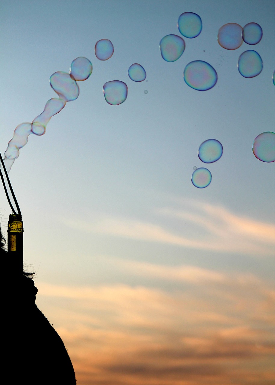 bubbles sky sunset free photo