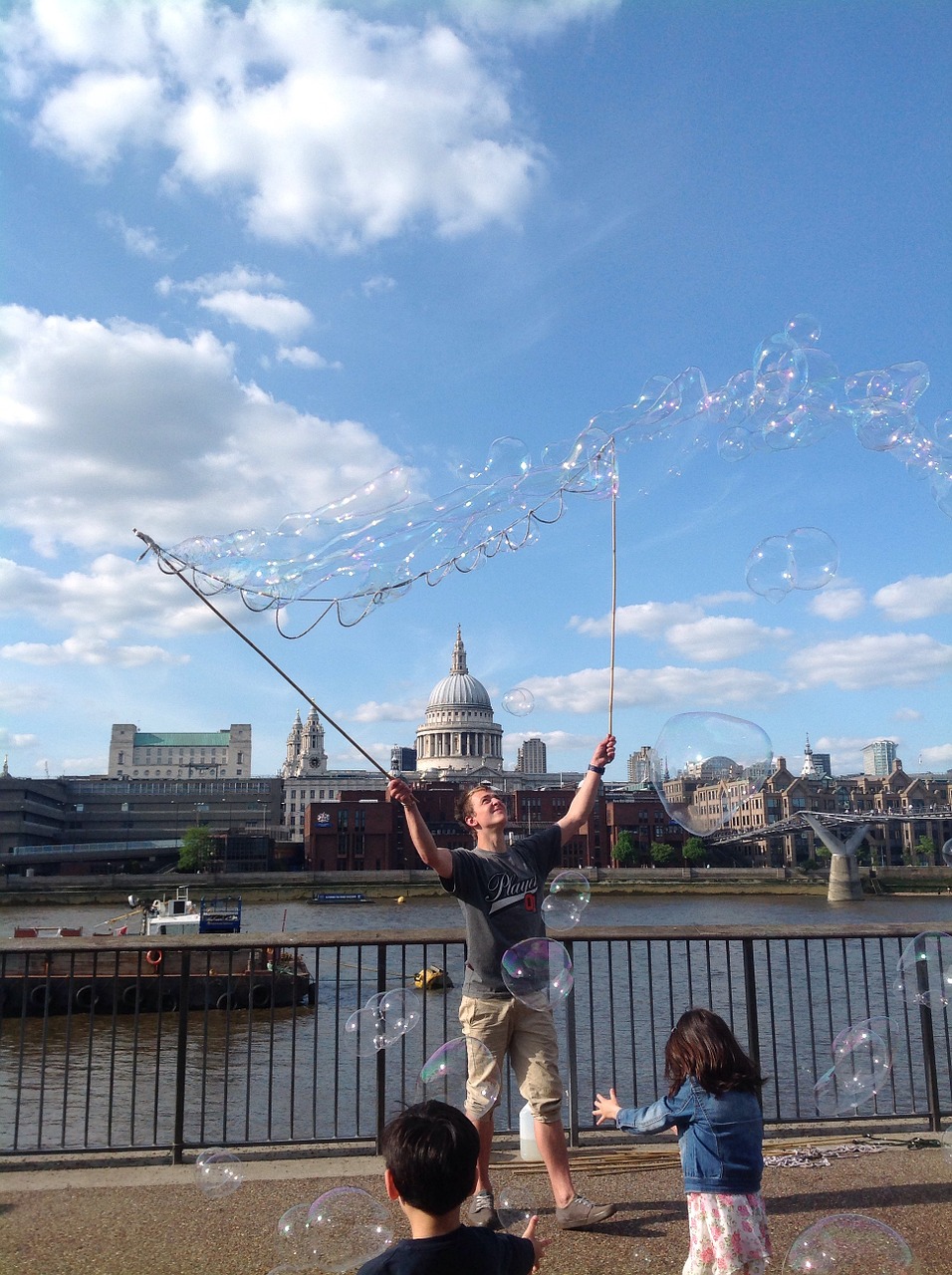 bubbles london sky free photo