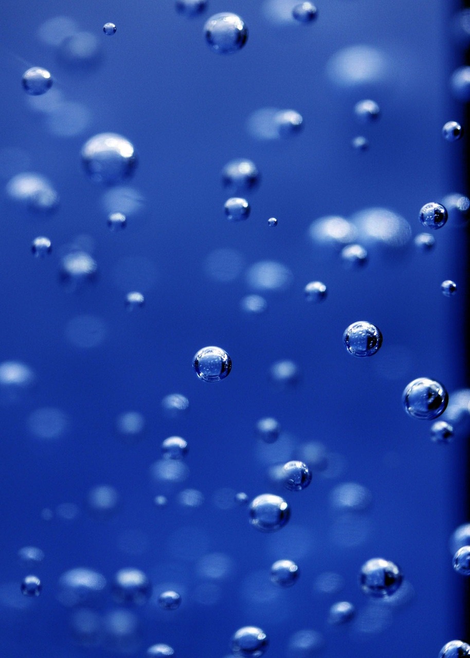 bubbles abstract blue free photo