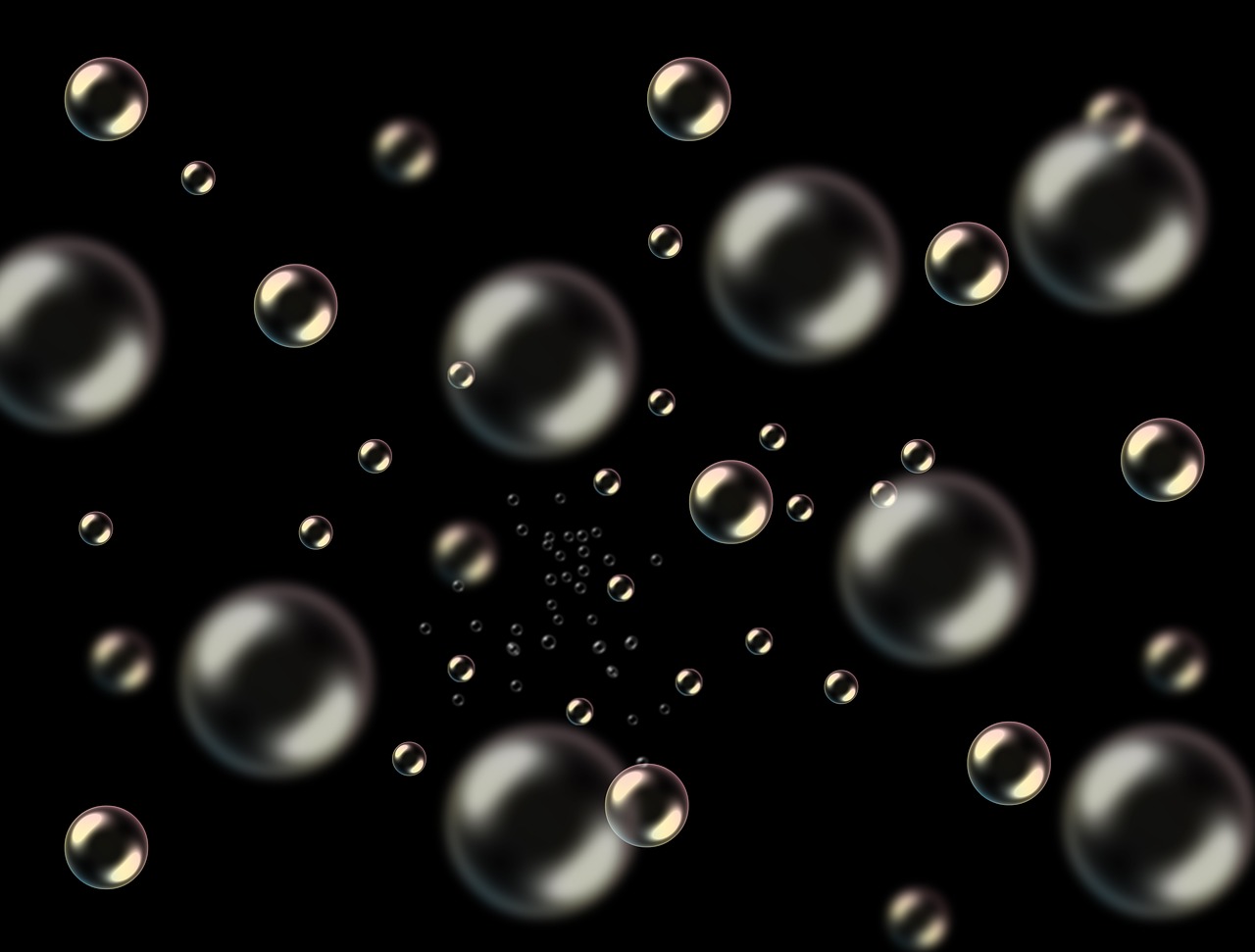 bubbles black layer free photo