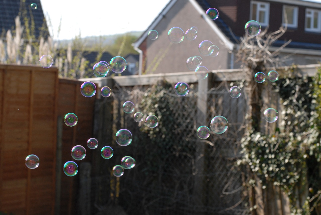 bubbles  outside  fun free photo