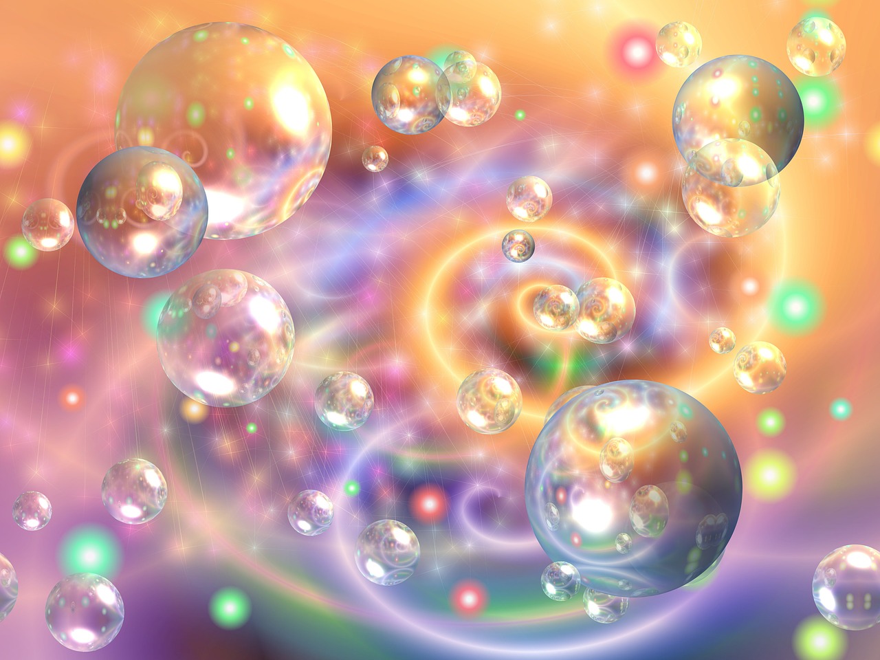 bubbles fantasy colorful free photo