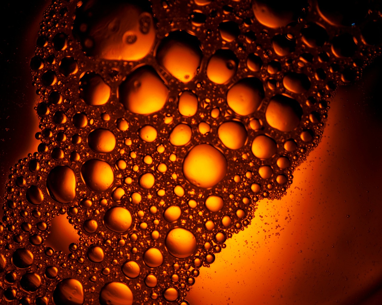 bubbles abstract art gold golden free photo