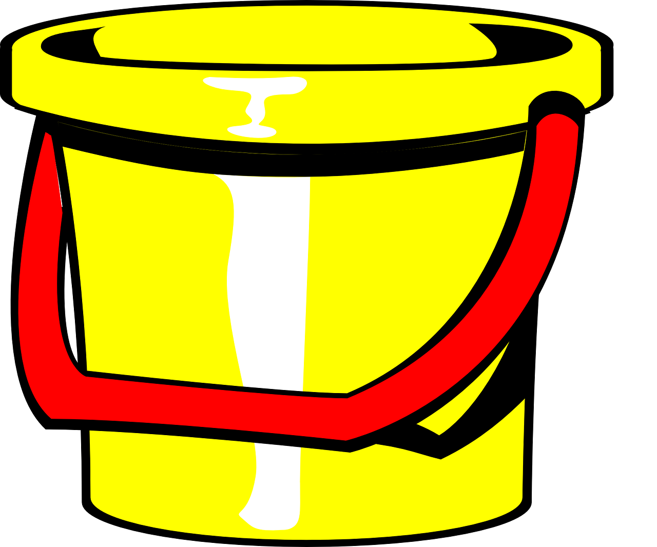 buck pail yellow free photo