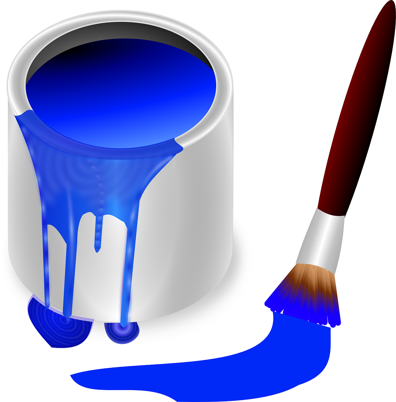 bucket color blue free photo