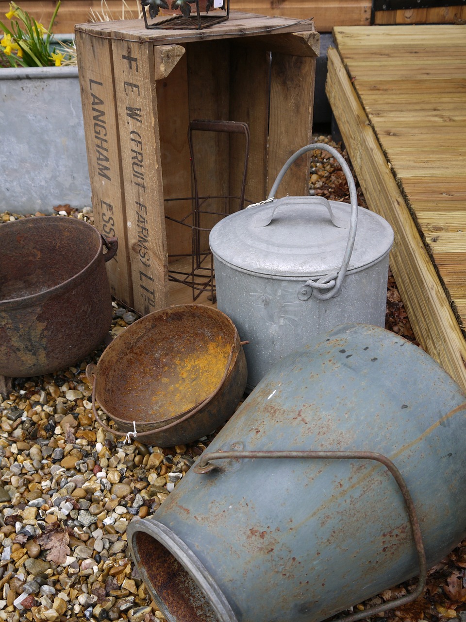 bucket zinc container free photo
