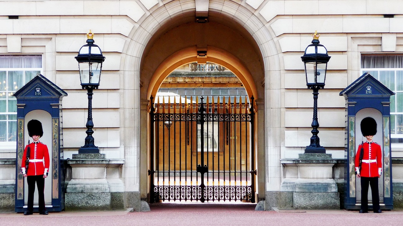 buckingham palace foot guards bearskins free photo