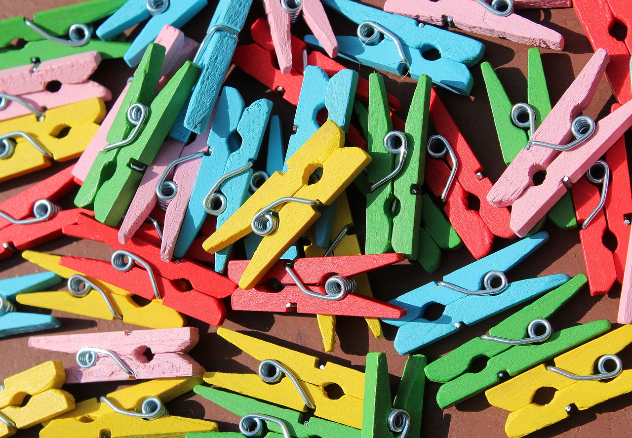 buckles  colorful  paper clips free photo