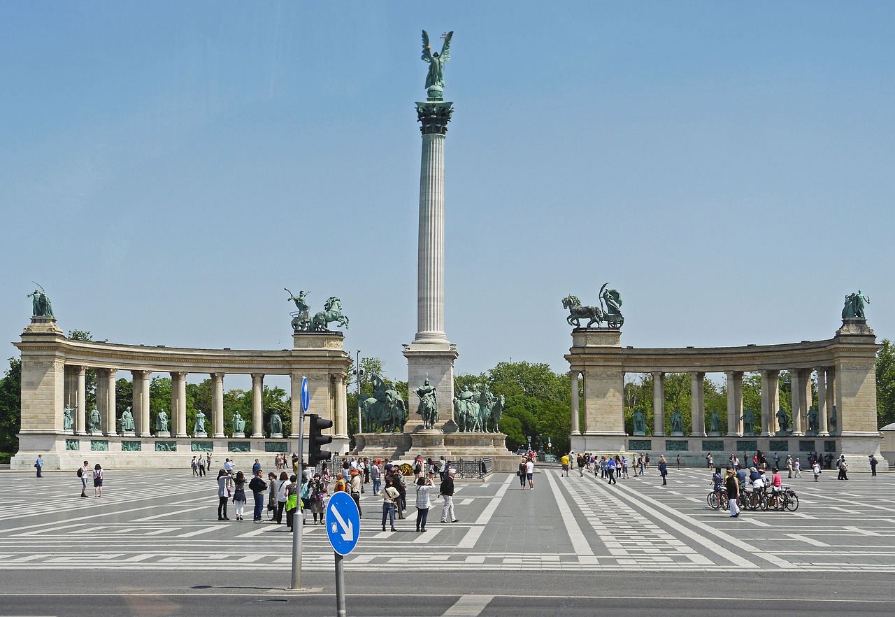 budapest heldenplatz millenium column free photo