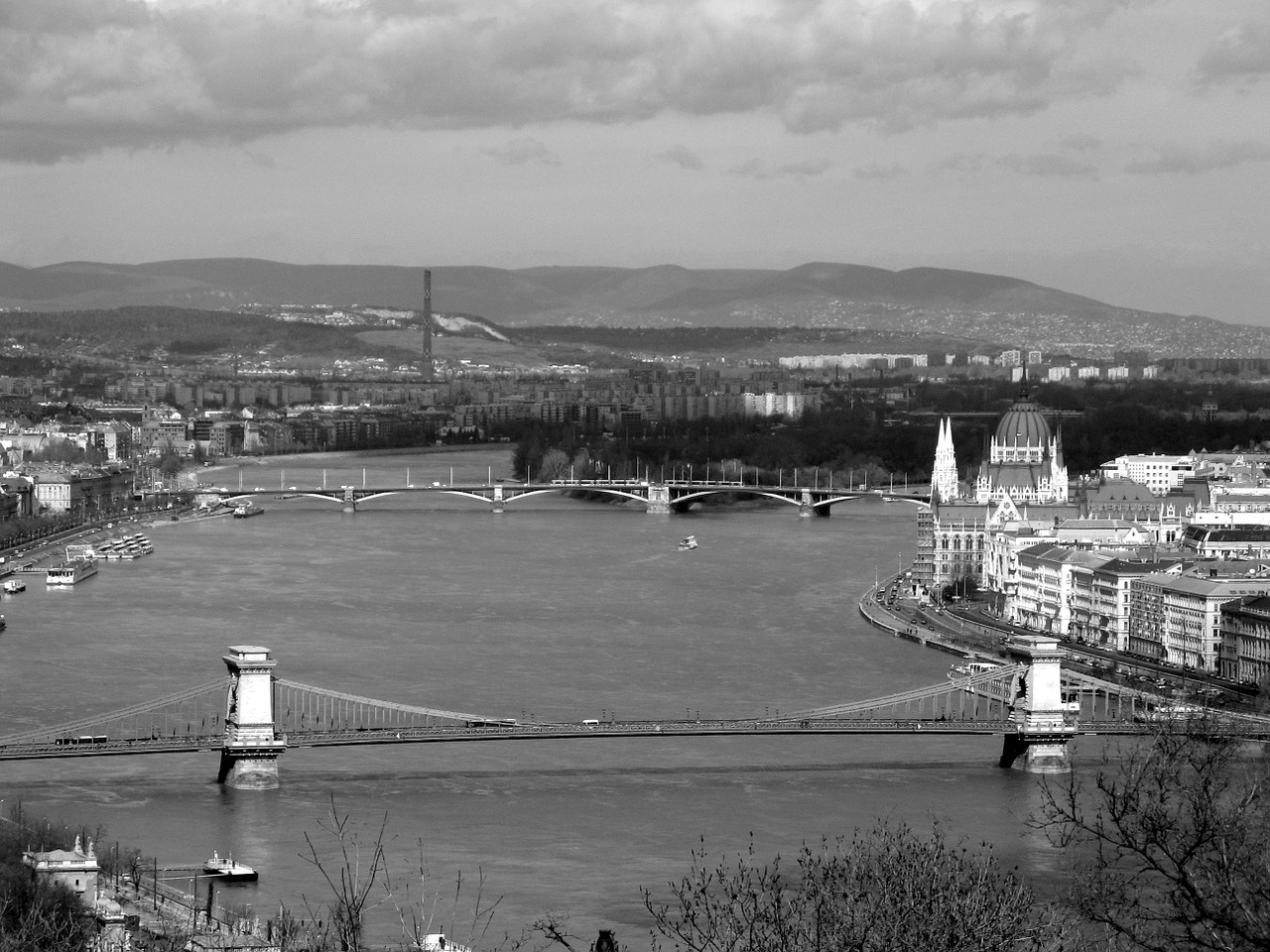 budapest bridge danube free photo