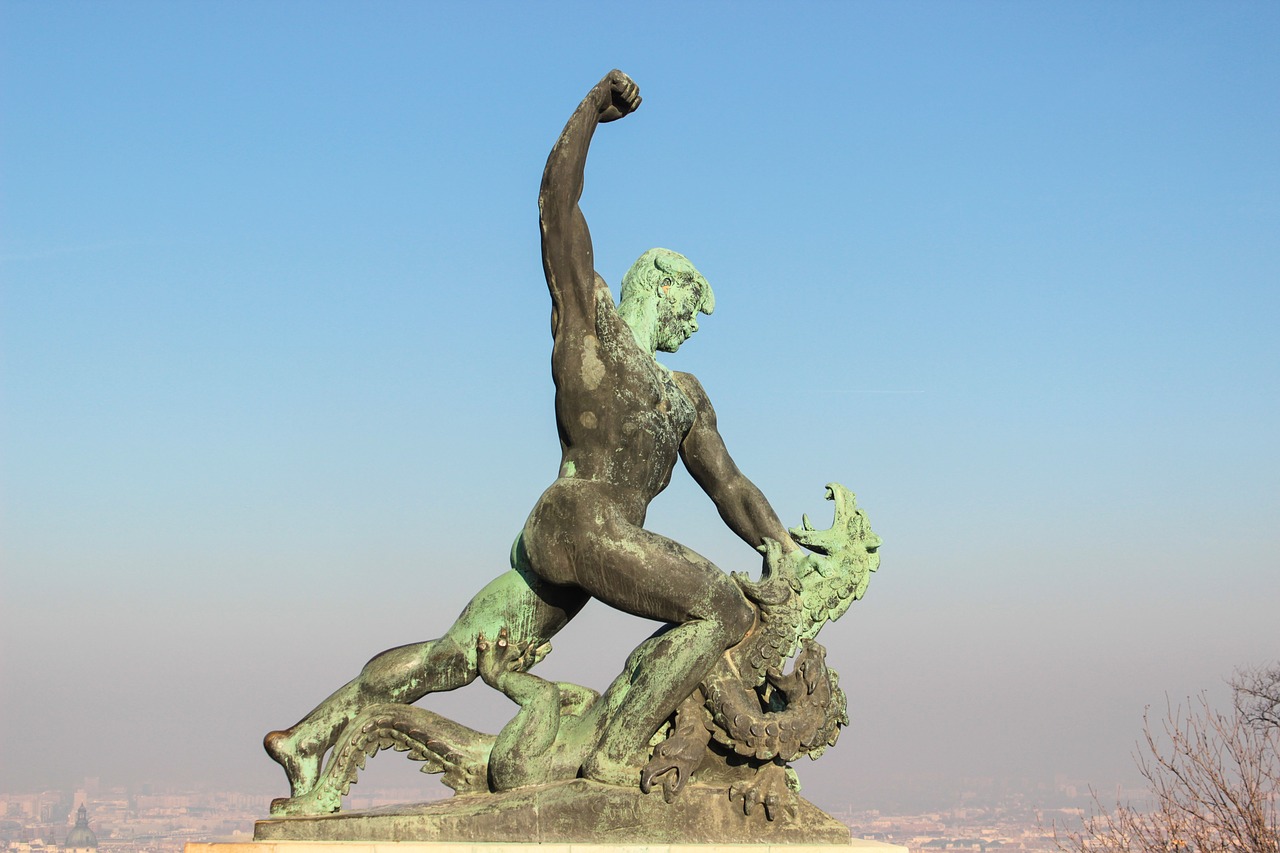 budapest sculpture man free photo