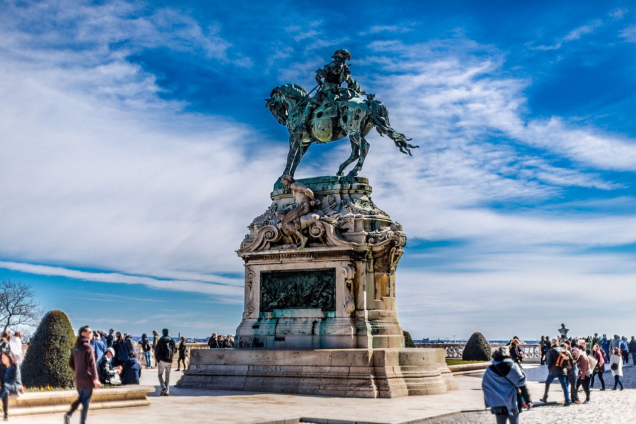 budapest castle statue free photo