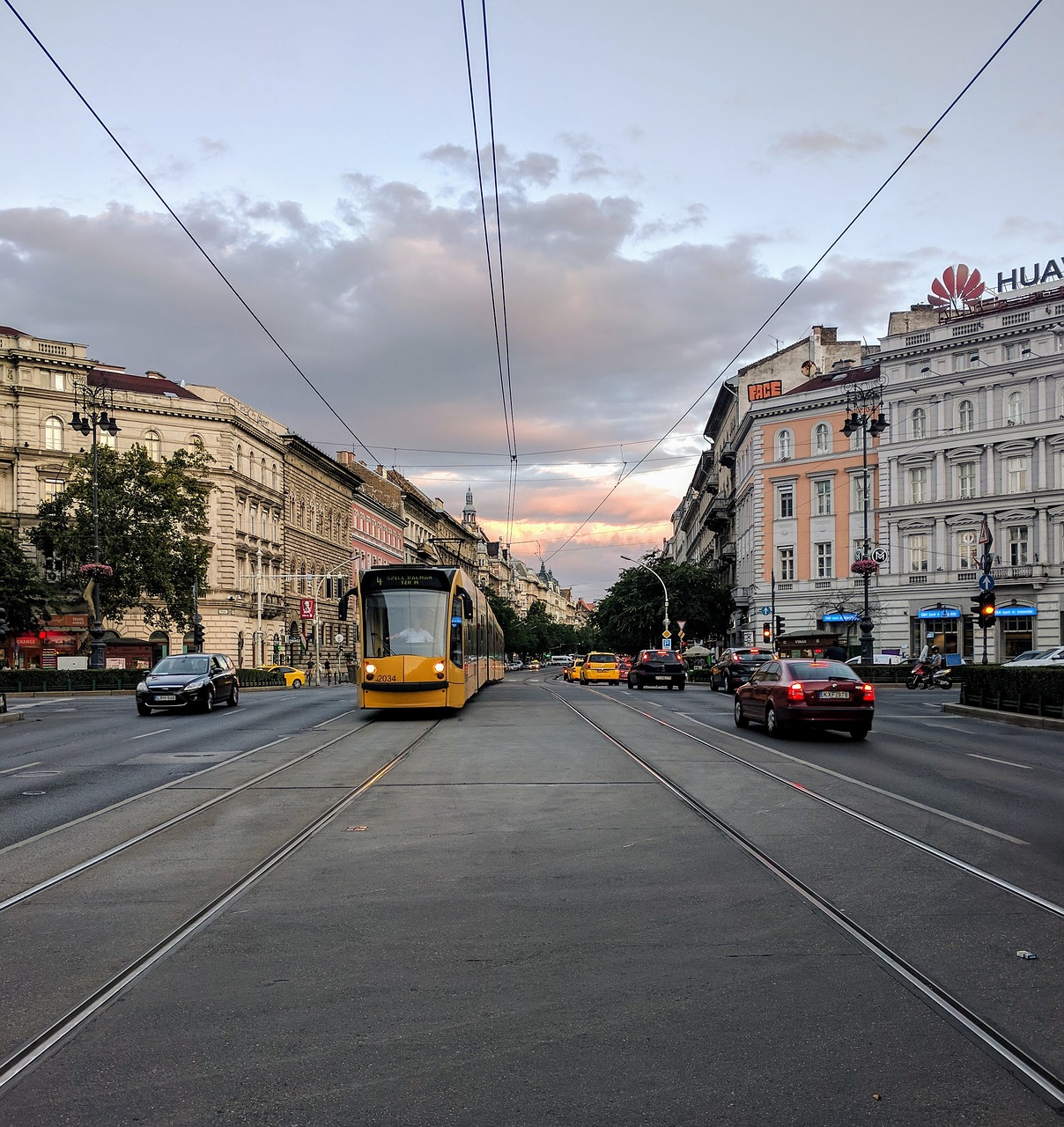 budapest boulevard tram free photo