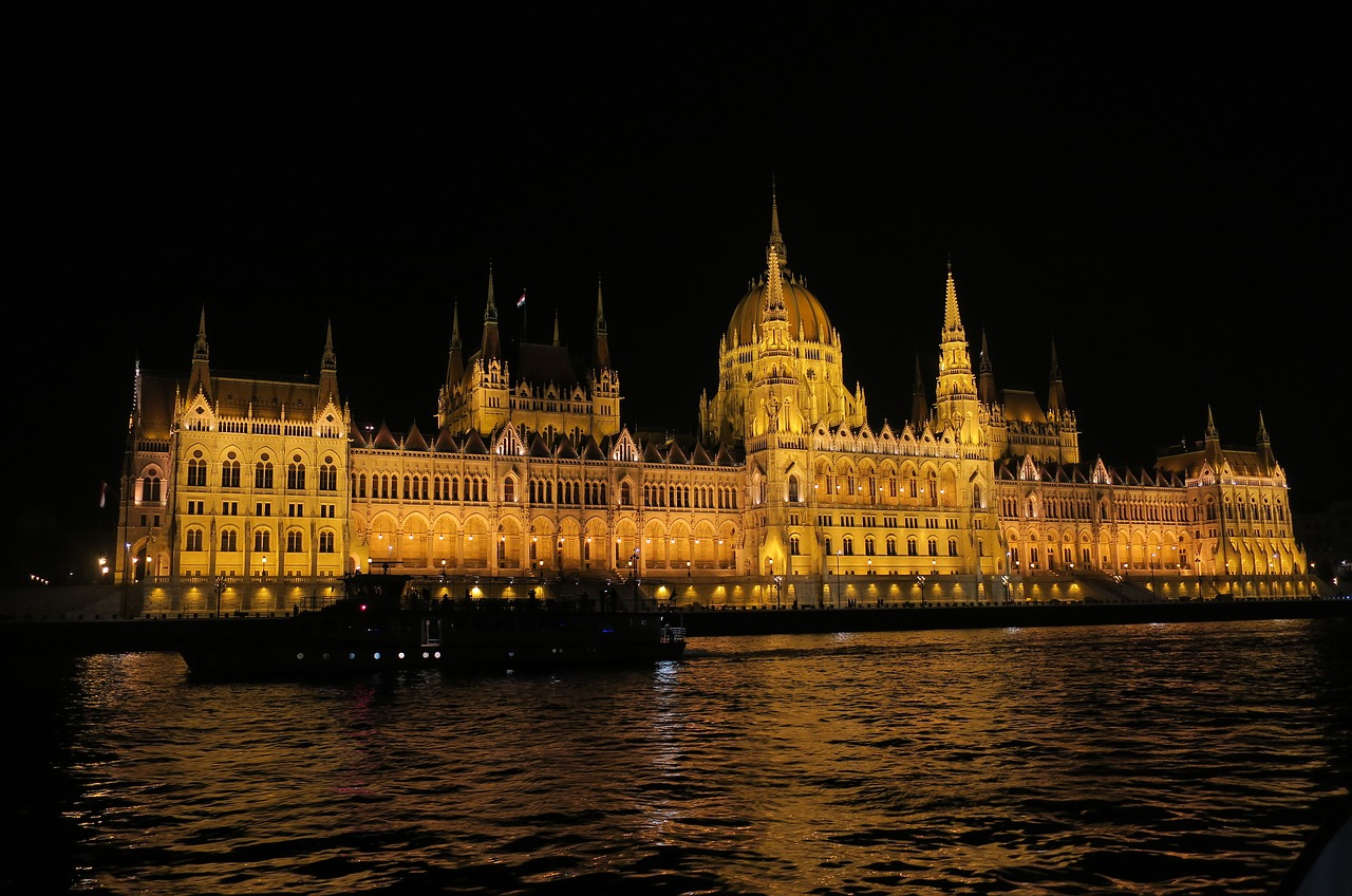 budapest  parliment  night cruise free photo
