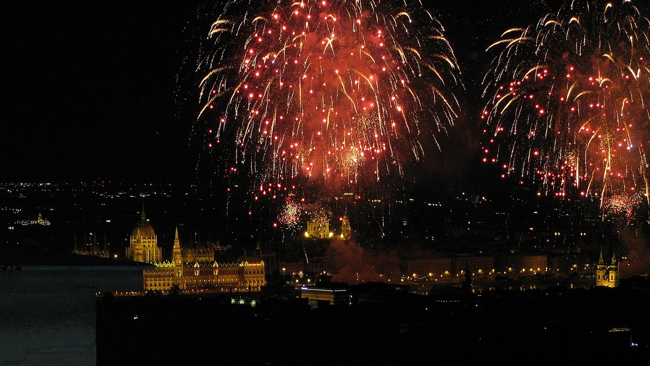 budapest holiday fireworks free photo