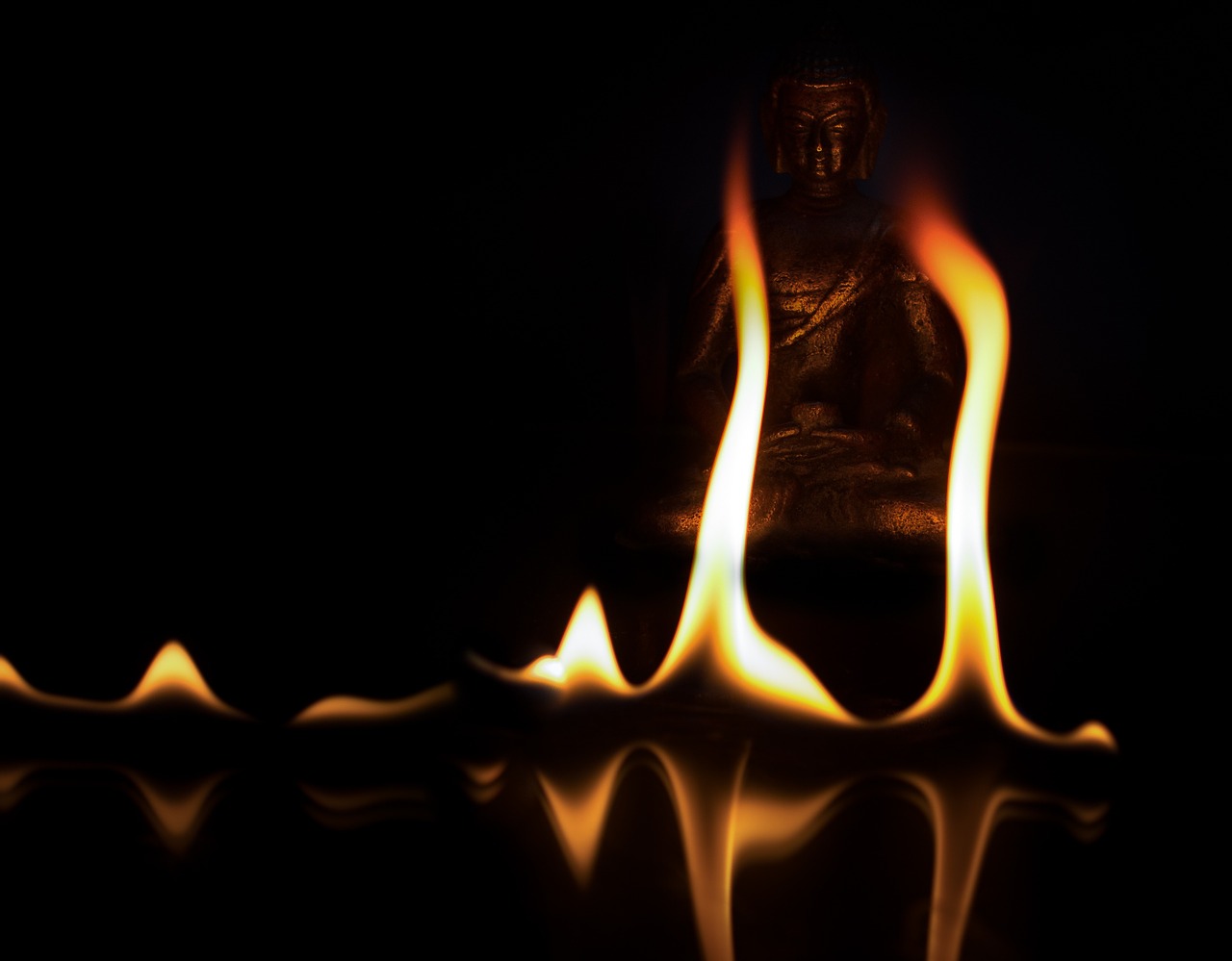 buddha flame fire free photo