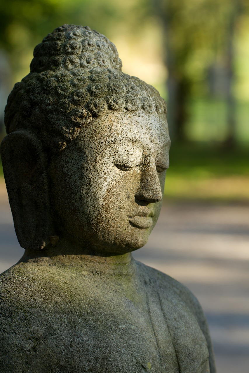 buddha stone figure religion free photo
